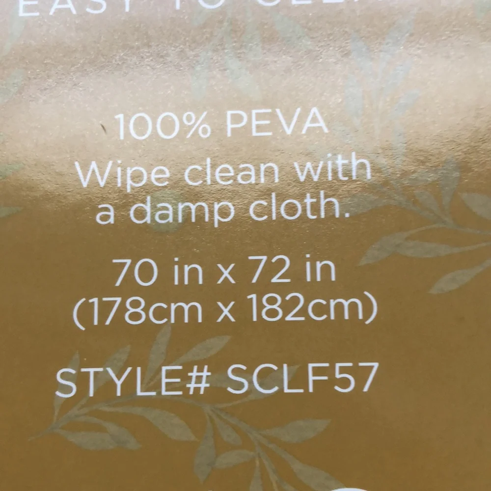 New White 70 X 72 inch Standard Size Peva Shower Liner Curtain